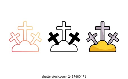 Diseño de icono de buen viernes con fondo blanco ilustración de stock