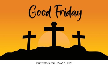 Good Friday Illustration. Good Friday is a Christian holiday commemorating the crucifixion of Jesus and his death at Calvary.