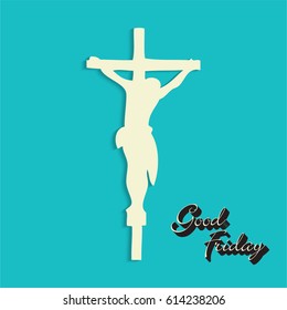 Good Friday illustration or vector graphics with jesus cross.
