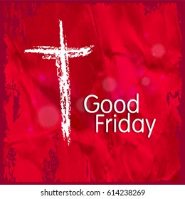 Good Friday illustration or vector graphics with jesus cross.