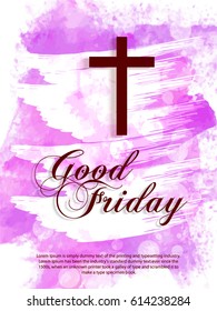 Good Friday illustration or vector graphics with jesus cross.