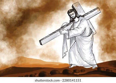 Good friday of jesus christ crucifixion poster background