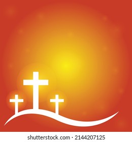 Good Friday with Jesus Cross Banner Poster Background Design