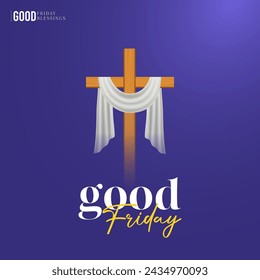 Good Friday Peace of Holy Week Social Media Post, Web Banner, Status, Story