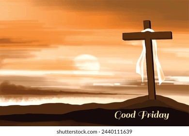 	
Good friday peace of holy week celebration card background