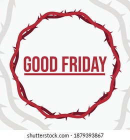 good friday with red and white background