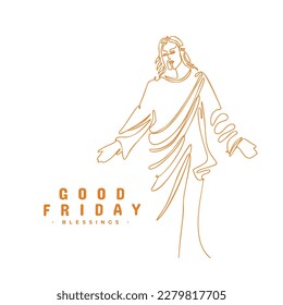 buen pasado religioso de viernes para el vector del proyecto de temática cristiana