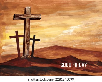 Good Friday religious christian background design vector