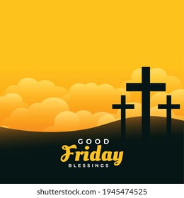 good friday religious concept crosses background