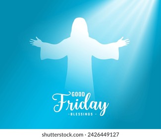 good friday religious event background with light effect vector