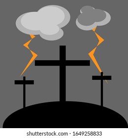 Good Friday showing three crosses