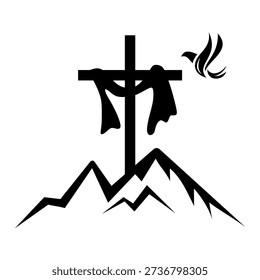 Good friday silhouette vector image,modern and elegance design ideas,isolated on white background,can be for signs,or symbol inspirations