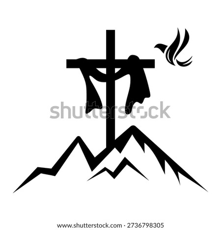 Good friday silhouette vector image,modern and elegance design ideas,isolated on white background,can be for signs,or symbol inspirations