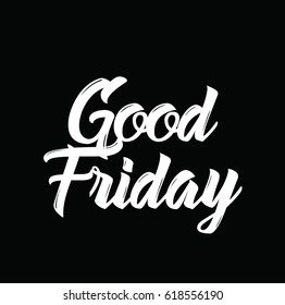 good friday, text design. Vector calligraphy. Typography poster. Usable as background.