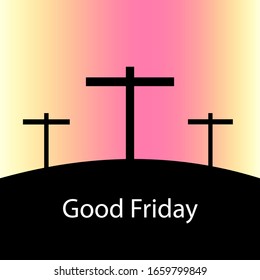 Good Friday with three crosses