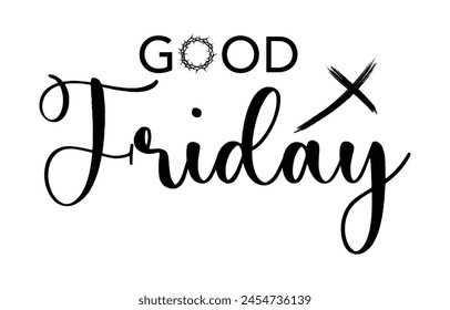 Good Friday typography design vector,  Good Friday text, Good Friday lettering