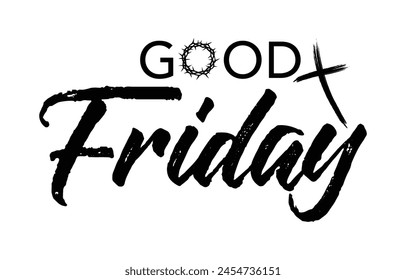 Good Friday typography design vector,  Good Friday text, Good Friday lettering