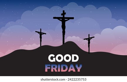 good friday vector background illustration vector. it is suitable for card, banner, or poster