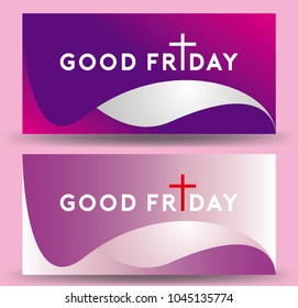 Good Friday vector Illustration Background for greeting card, poster - Translation of text : Good Friday