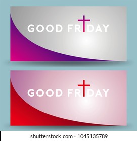 Good Friday vector Illustration Background for greeting card, poster - Translation of text : Good Friday