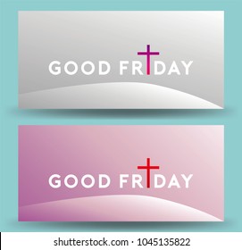 Good Friday vector Illustration Background for greeting card, poster - Translation of text : Good Friday