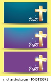 Good Friday vector Illustration Background for greeting card, poster - Translation of text : Good Friday