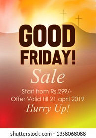 Good Friday vector illustration . Background, greetings, banners, poster, logo, symbol, religious elements and print. - Vector