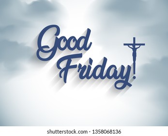 Good Friday vector illustration . Background, greetings, banners, poster, logo, symbol, religious elements and print. - Vector