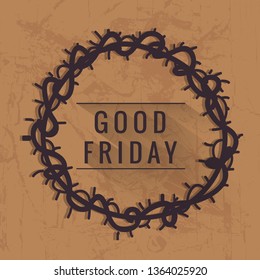 Good Friday vector illustration for christian religious occasion with cross . Can be used for background, greetings, banners, poster, logo, symbol, religious elements and print. - Vector