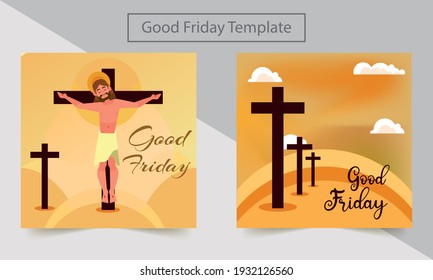 Good Friday vector illustration for Christian religious occasion. Illustration for Good Friday. background, greetings, banners, posters, logos, symbols, religious elements.