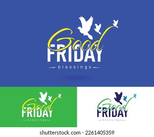 Good Friday vector illustration for christian religious occasion, Mnemonic design