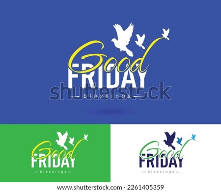Good Friday vector illustration for christian religious occasion, Mnemonic design