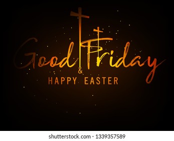 Good Friday Vector Illustration Header Greeting Stock Vector (Royalty ...