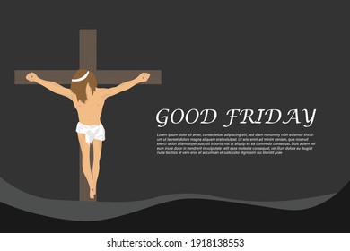 Cartel de ilustración vectorial del Viernes Santo.