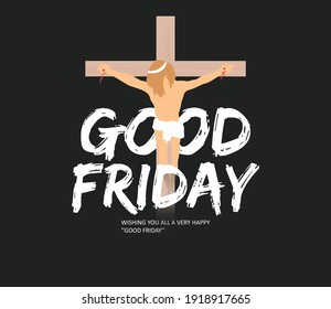 Good Friday vector illustration poster.