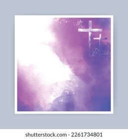 Good friday watercolor background with crosses
