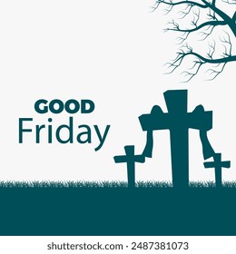 diseño de Plantilla de Anuncio de Sitio web de viernes santo