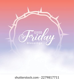good friday wishes background for your heaven peace vector