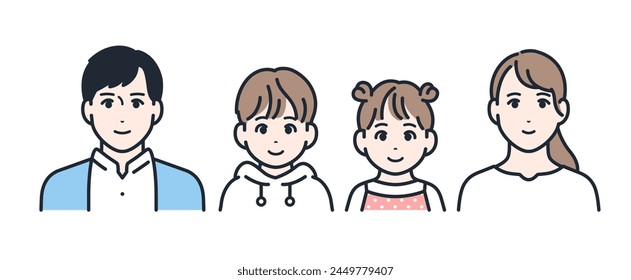 Good friends family Icon Color Icon Illustration