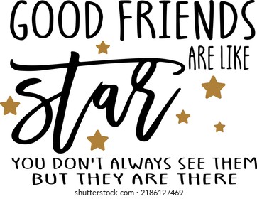 Good Friends Are Like Star Vector, Makeup Bag, Makeup, Cosmetic, Canvas, Tote Bag, Files For Cricut, Cut Files, Typography