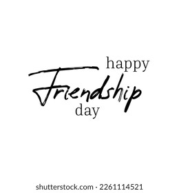 Good friends are like stars, you don't always see them, but they're always there - lovely lettering calligraphy quote. Handwritten friendship day greeting card. Modern vector design.