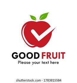 Good fruit logo template illustration. suitable for branding
