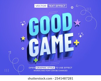 good game editable text, font effect, 3d text for title