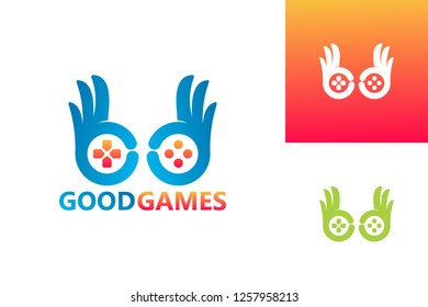 Good Game Logo Template Design Vector, Emblem, Design Concept, Creative Symbol, Icon