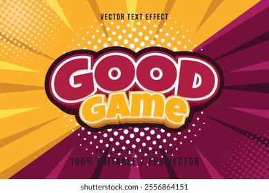good game text effect premium editable vector