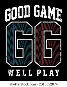 Good game typography vector illustration design concept.