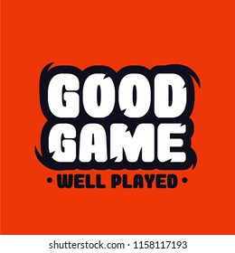 Good game well played vector template