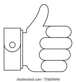 Good gesture icon. Outline illustration of good gesture vector icon for web