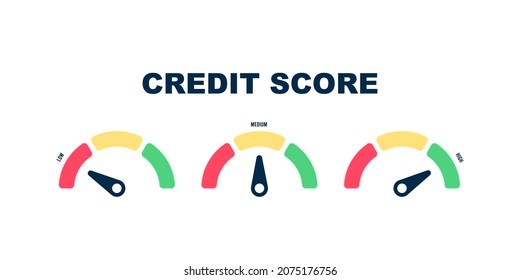 Good gredit score level simple illustration