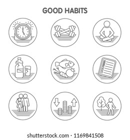 Good Habits Icon Set